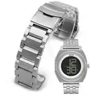 Silver Metal Steel Replacement Watch Band Fits Nixon Time Teller Digi 40mm #5003