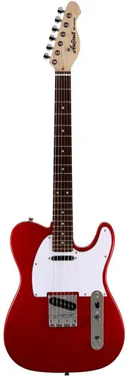 Aria Pro II TEG-Series Electric Guitar Candy Apple Red White Pickguard