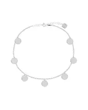 Gabi Rielle 18K Over Silver Shimmering Discs Anklet
