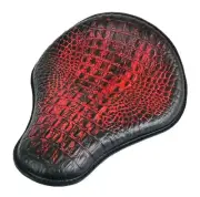 2017-2022 Triumph Bonneville Bobber Seat 13x15" Antique Red Alligator Saddle