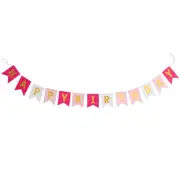 Flags Birthday Party Bunting Banner Streamer Birthday Decorations