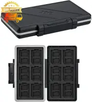 36-Slot Memory Card Case Water-Resistant Shockproof Holder for SD & Micro SD