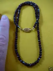 (v309-1-b) 20" Garnet Faceted red Beads GEM bead Necklace JEWELRY