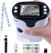 [TINYLENS] TriVue Microscope for Kids, 1000X HD Pocket Kids Microscope with 2.0” Screen, 3-in-1 Digital Handheld Microscope Telescope 32GB TF Card Included, Science Edu Kids Age 5-7 8-12(White)
