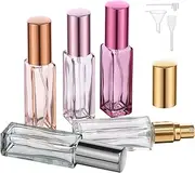 Segbeauty 5pcs 10ML Perfume Travel Refillable, Mini Cologne Perfume Bottles Empty, Portable Atomizer Sprayer for Perfume Travel Size Spray Bottle Pocket Glass Spray Bottles Toiletries Sample Dispenser