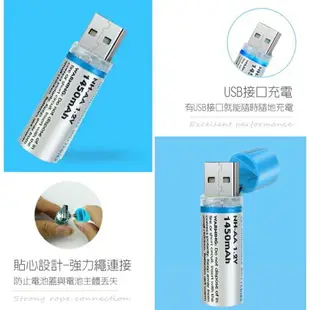 強強滾p-HANLIN-AA3 環保USB充電AA3號電池 電池自帶充電器