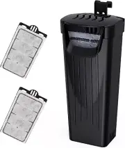 Turtle Tank Filter Aquarium Internal Low Level Waterfall Rep 15Gallon Black