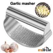 StainlessSteel Manual Rocker Press Crusher Garlic Masher Mincer Kitchen Squeezer