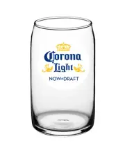 Corona Light - 16oz Beer Can Glass Pub Beer Ice Coffee Tea Seltzer Barware