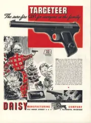 1937 DAISY Targeteer Pistol BB Gun ****VINTAGE MAGAZINE PRINT ADVERTISEMENT****
