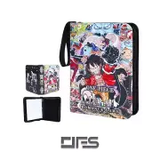 One Piece TCG Binder Premium leather luffy Romance Dawn holds 400 cards 4 Grid