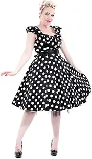 [Hearts & Roses London] Women's 50's Vintage Big Polka Dot Tea Dress