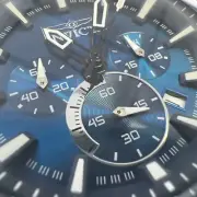Invicta 22522 Aviator Men's Blue Silicone Band Chronograph Date 24 Hour Watch