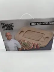 Robert Irvine Beech Wood Carving Station Board 17 X 11 NWT