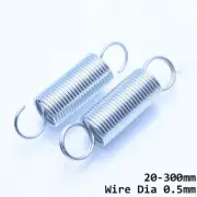 Hook Extension Springs Wire Dia 0.5mm Galvanised Spring Steel Tension Expansion