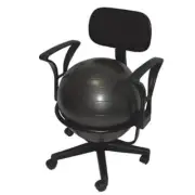 Fabrication Enterprises 30-1791 Cando Metal Mobile Ball Stabilizer Chair with...