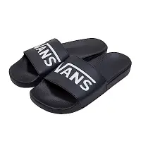 在飛比找Yahoo奇摩購物中心優惠-(男)VANS Slide-On 素色休閒拖鞋*黑色VN00