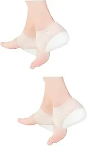 LALAFINA 2pcs Invisible Silicone Height Increase Insoles Soft Heel Pads for Sneakers and Boots Breathable Gel Inserts Comfortable and Practical for All Shoe Styles