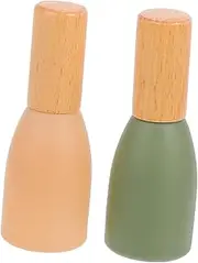 OATIPHO 2pcs Luxury Beech Cap Rollerball Bottles for Essential Oils Refillable Perfume Containers Portable Roll Bottle for Travel DIY Fragrance Oil Smooth Application