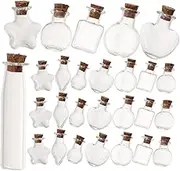 Operitacx 48Pcs Mini Glass Wishing Bottles with Cork Stoppers Tiny Jars for DIY Crafts Home Decor and Party Favors for Keepsakes and Creative Projects