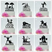 Bride and Groom Funny Custom Wedding Cake Topper Mr And Mrs Decoration Outdoor