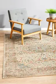 Abode Rug Culture Beige Multi Vintage Look Aztec Rug
