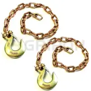 Gripon 35-Inch G70 Trailer Safety Chain with 3/8inch Clevis Snap Hook (2 Pack)