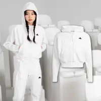 在飛比找Yahoo奇摩購物中心優惠-adidas 外套 ZNE Full-Zip 女款 白 黑 