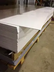 Palopaque Rigid PVC White 1/8" 24" x 48" (2 Pack) Flat Sheets (3mm)