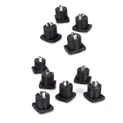10Pcs Square Seat Buckle 4 Pin Female Jack Speakon Mount Socket Audio Connector