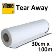 Vilene 30cm x100m Medium Weight Tear Away Interfacing - Embroidery Quilting Bulk