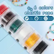 6Pcs Elastic String 0.8 mm Bracelet String Stretchy Bracelet Elastic Cord tydBv