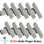 10x Dental Endo Finger Rulers Ruler Span Measure Scale Endodontic Ring Gauge