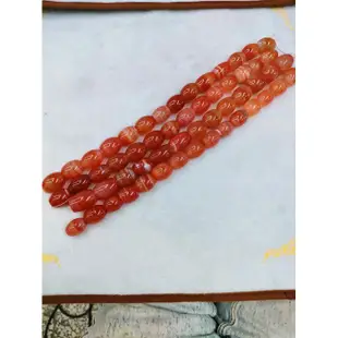 【白法水晶礦石城】天然 中國 南紅瑪腦 16*22mm(特)桶珠 串珠/條珠 材料