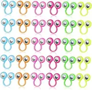 ibasenice Big Eyes Rings for Boys and Girls 30pcs Finger Puppet Toys Eye Finger Toys Interactive Educational Toys for Toddlers Random