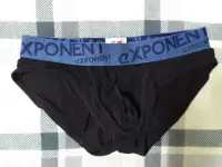 在飛比找露天拍賣優惠-eXPONENT 低腰三角內褲 黑色 男性三角褲 L號 非全