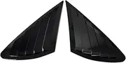 2PCS Compatible with Ford Focus MK2 Hatchback 2005-2011 ABS Rear Window Louver Shutter Cover Side Vent Trim Windshield Car Accessories(Black)