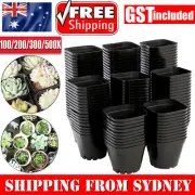 UP 500PCS Plastic Plant Flower Pots Nursery Seedlings Garden Plant Pot Container