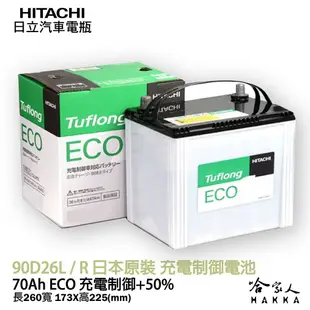 【 HITACHI 】90D26L 日本原裝 專用汽車電池 90D26R 100D26L EFB 免加水電瓶 哈家人