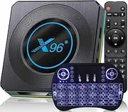 X96 X4 Android 11.0 TV Box with Amlogic S905X4 Quad-Core 64bits A55 1000M LAN Dual-WiFi 2.4G/5G, Android Box 4GB RAM 32GB ROM with i8 7color Wireless Keyboard 8K/6K/AV1/3D/USB 3.0/BT4.X
