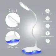 Flexible Table LED Desk Lamp USB Charging Home Office Study Dimmable Night Light