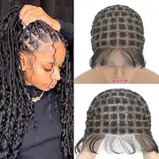 Braided Wig Cap with Baby Hair for Crochet Braids - Glueless Double Full HD Lace Wig Cap for Black Women (107-Sections)