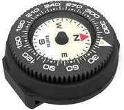[KanPas] Mini Button Map Compass with Turnable Bezel for Watchband Every Day Carry