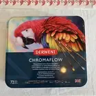 Derwent Chromaflow Pencils, Set of 72 in Tin, 3.5mm Round Core, Premium Core
