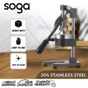 SOGA Commercial Manual Juicer Hand Press Juice Extractor Squeezer Orange BLK