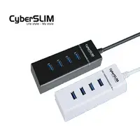 在飛比找PChome24h購物優惠-CyberSLIM U3HUB4 USB3.0 HUB集線器