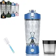 Problend One-Touch Shaker –Smooth Protein Mix Anywhere, Electric Protein Shaker Bottle, USB Rechargeable Mixing Cup,Water Drink Mixer Portable Bottles for Gym Sport, 5 Colors (Blue)