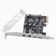 Type C USB 3.2 Gen1 5Gbps PCIE Card Adapter PCI Express Board 2xUSB A6366