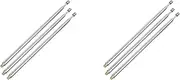 Binxind Telescopic Antennas 6 Pcs 43.5cm Length 4 Sections RC Remote Controls Silver