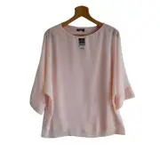 WALLIS Top Small Hot Fix Overlayer Lined Floaty Stud Accents Pink RRP £45 BNWT